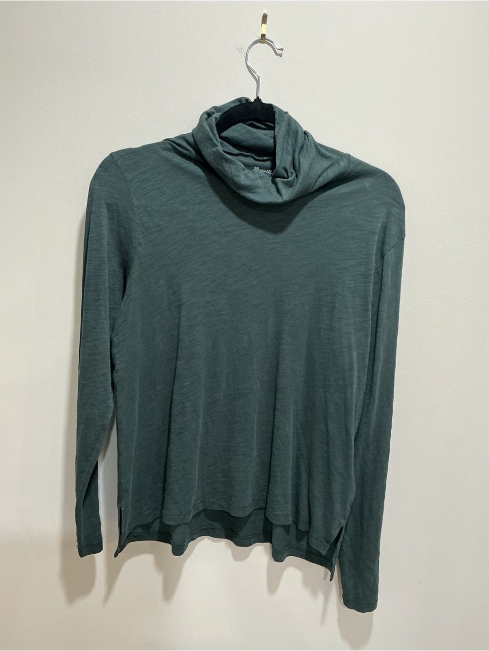 Madewell Teal Green Cowl Neck Long-Sleeve turtleneck size large